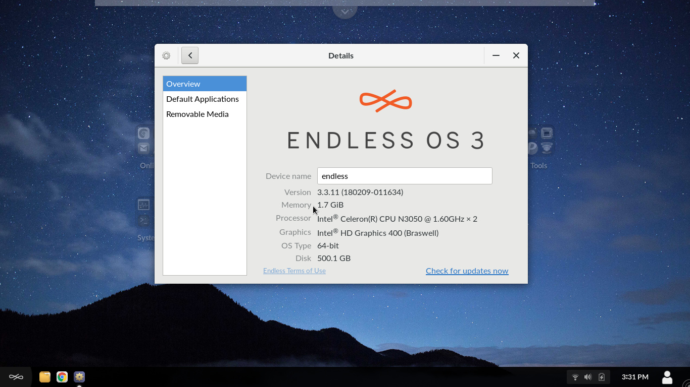 Start os. Endless os.