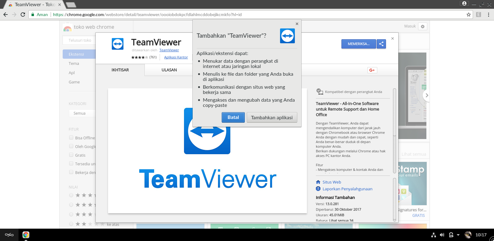 install teamviewer chrome app